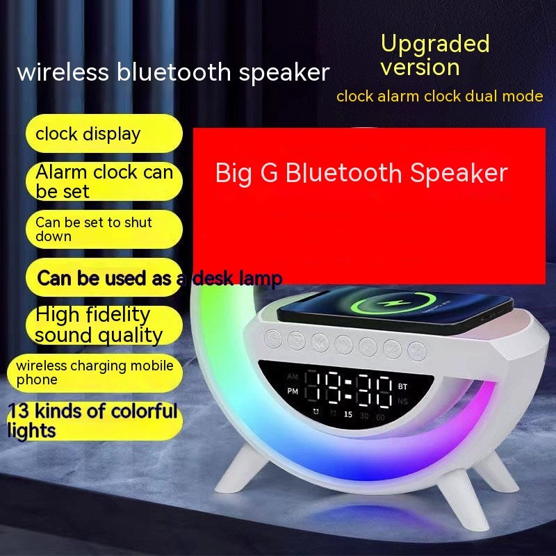 Colorful Atmosphere Light Wireless Charging Clock