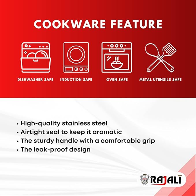 RAJALI Stainless Steel Tea Container With Tap- Eco-Friendly Hot/Cold Dispenser, Overnight Storage, Ideal As Chai Kettle For Canteen Kitchen Or Function