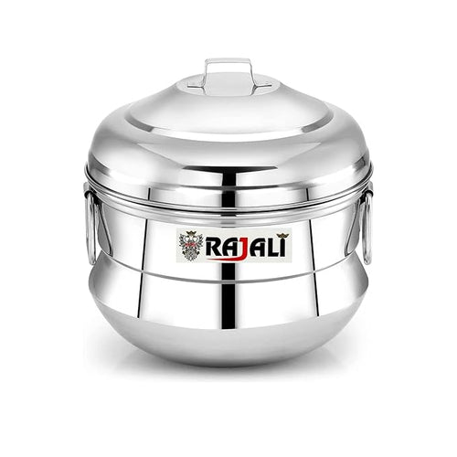 Rajali IDLI Pot | Stainless Steel High Food Grade Idly Pot/Idli Cooker/Idli Maker | Gas Stove Compatible Idli Maker | Kitchen Accessories | Silver