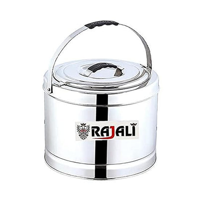Rajali Stainless Steel Sambar Pot | Elegant & Durable Container Casserole with Side Handles | Even Heat Distribution, Induction Compatible | Versatile Capacity for Gravies, Sambar
