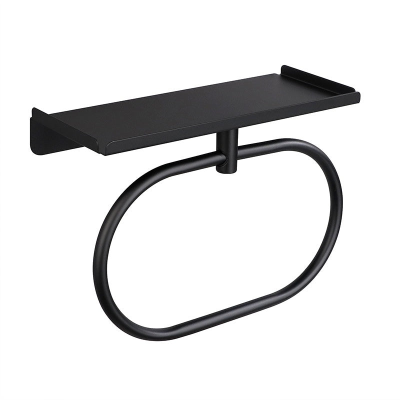 Punch-free Storage Bathroom Stainless Steel Towel Ring