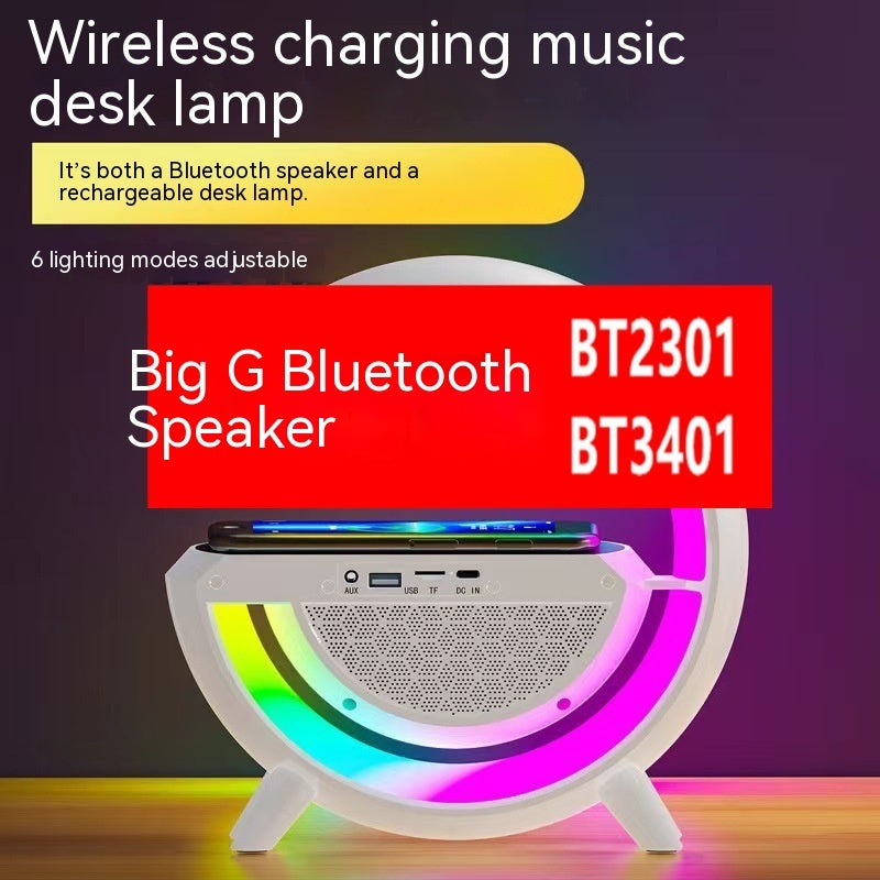 Colorful Atmosphere Light Wireless Charging Clock