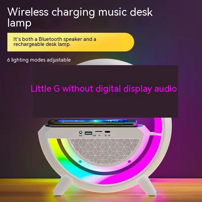 Colorful Atmosphere Light Wireless Charging Clock