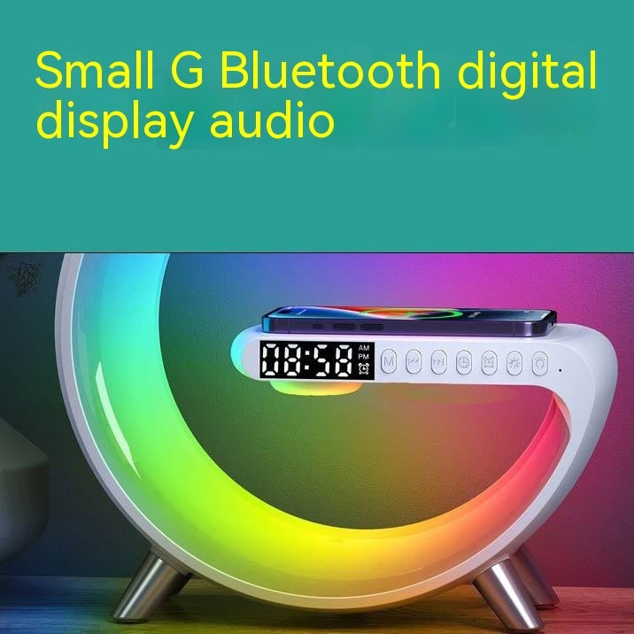 Colorful Atmosphere Light Wireless Charging Clock