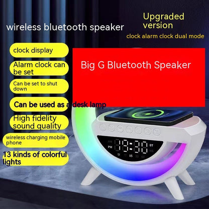 Colorful Atmosphere Light Wireless Charging Clock